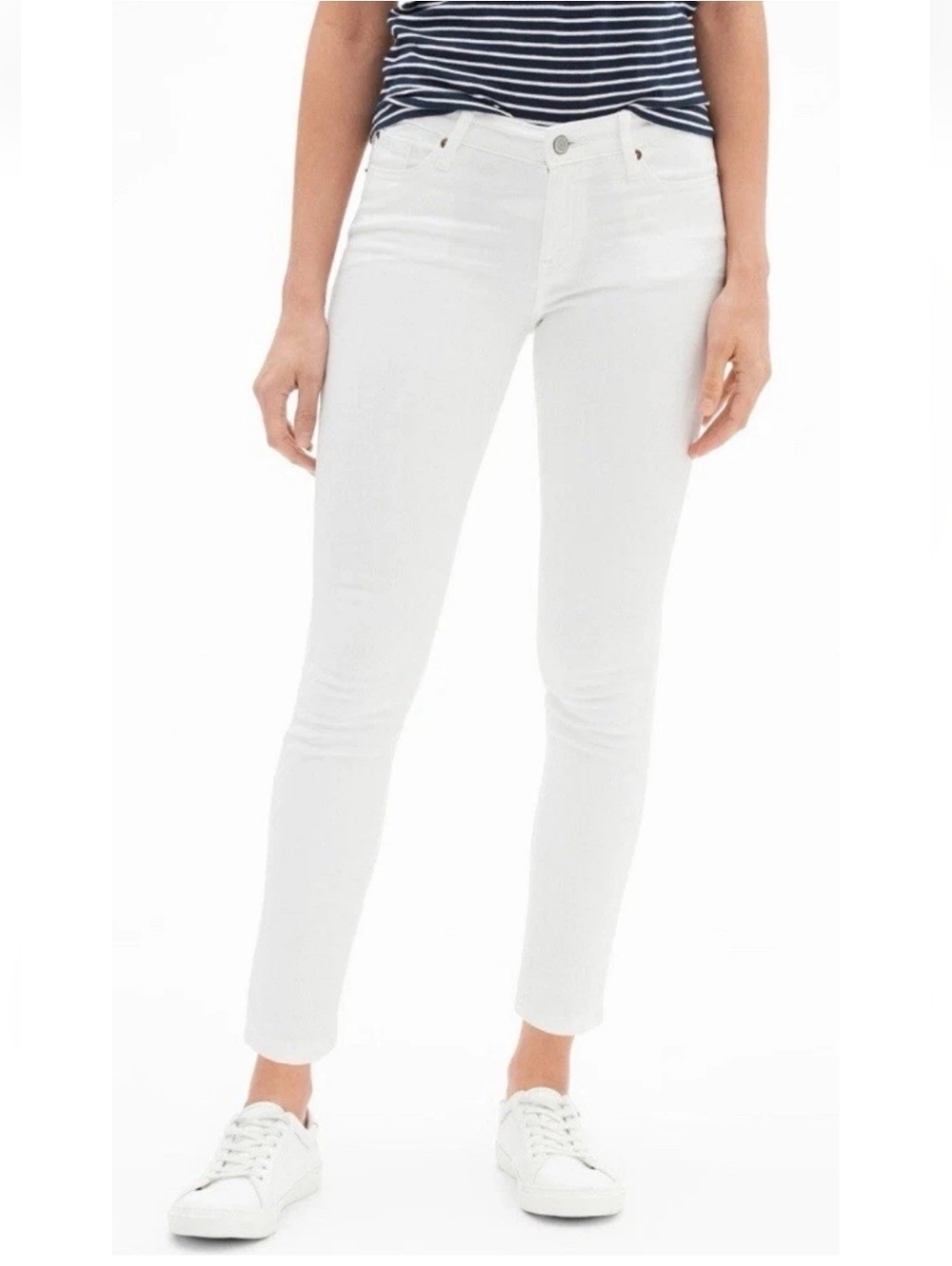 NWT Gap Denim White Legging Skimmer Super Skinny Midrise Jeans White Stretch 12